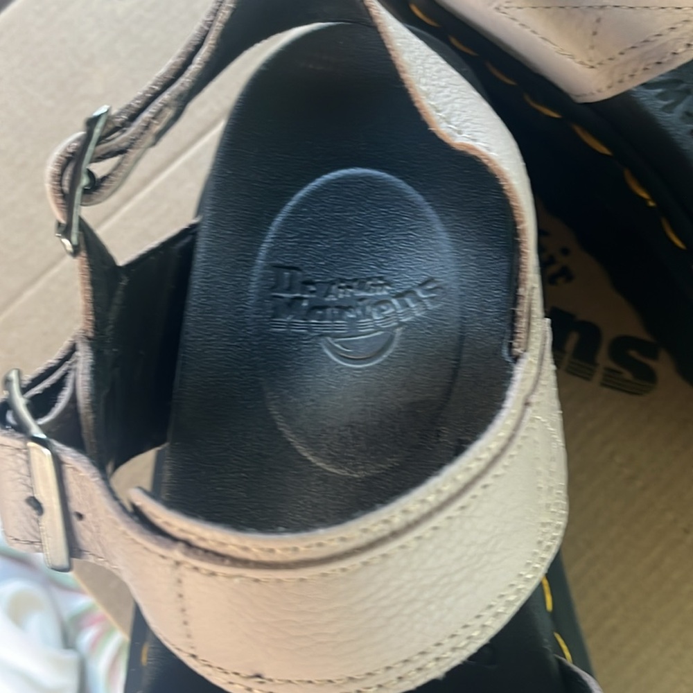 Dr. Martens Black and Cream Sandals - Picture 6 of 13